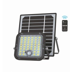Proiector LED 30W 4800lm lumina naturala 4000K cu panou solar , cablu 5 metri , telecomanda si senzor de miE care, acoperire 100-150m &sup2;