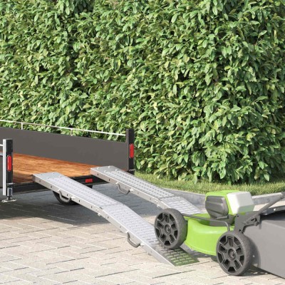 vidaXL Rampă de &amp;Icirc;ncărcare 2 pcs Argintiu 166 x 22,5 x 4,5 cm 42019250 foto