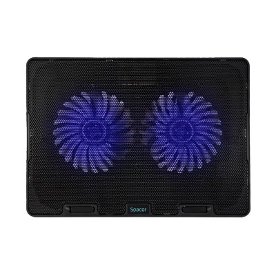 Suport Stand Laptop Cooler Metalic 7&amp;Prime; 2 Ventilatoare Spacer foto