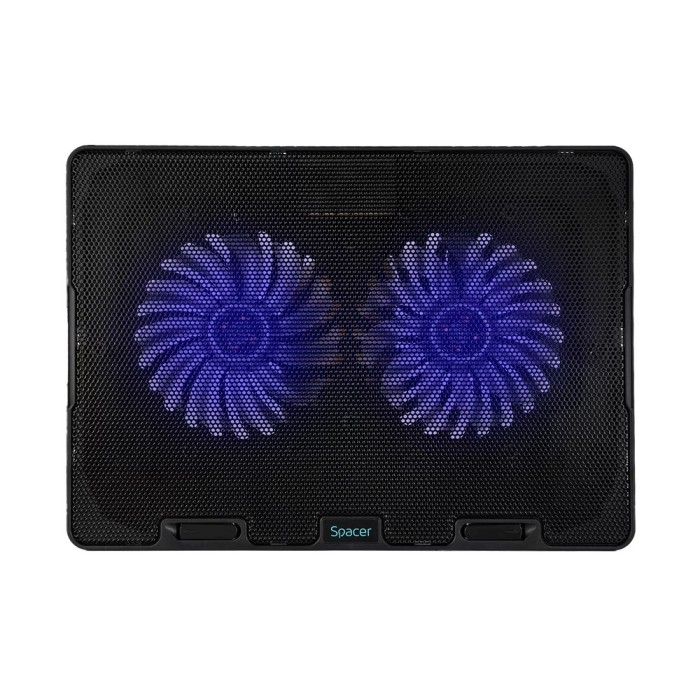 Suport Stand Laptop Cooler Metalic 7&Prime; 2 Ventilatoare Spacer