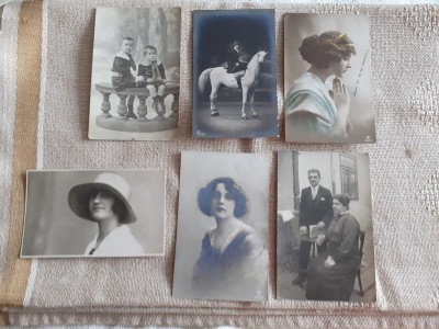 LOT CARTI POSTALE PERIOADA INTERBELICA, 5+1, 3 CIRCULATE SI 3 NECIRCULATE foto