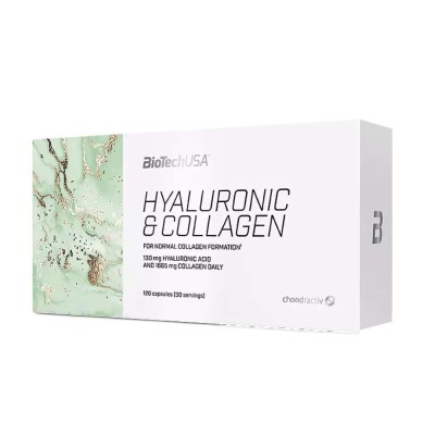 Acid Hialuronic si Colagen 120 capsule BioTech USA foto