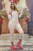 PJS225-5 Set pijama kigurumi model unicorn si papuci de casa pufosi, S, S/M