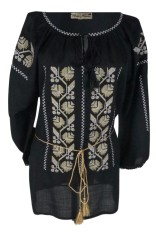 Bluza tip ie dama B23, negru/alb , marimea 2XL