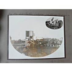 Fotografie de la o cursa de cai, America 1933, cu paspartu
