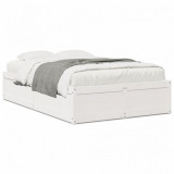 Cadru de pat, alb, 120x200 cm, lemn masiv de pin GartenMobel Dekor, vidaXL