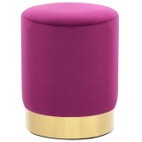Cumpara ieftin Taburet, mov si auriu, catifea 28 x 36 cm