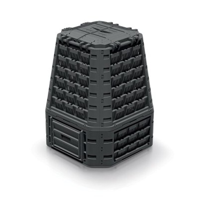 Compostor de gradina, 750 L, negru, Evogreen, Vario foto