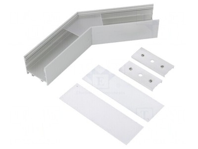 Conector 135&amp;deg; Aluminiu Argintiu Anodat VARIO30-02 foto