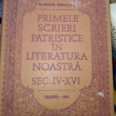 Primele scrieri patristice in literatura noastra sec. IV-XVI - N. Vornicescu