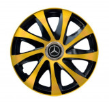 Set 4 Capace Roti pentru Mercedes, model Extra Drift Gold &amp; Black, R16