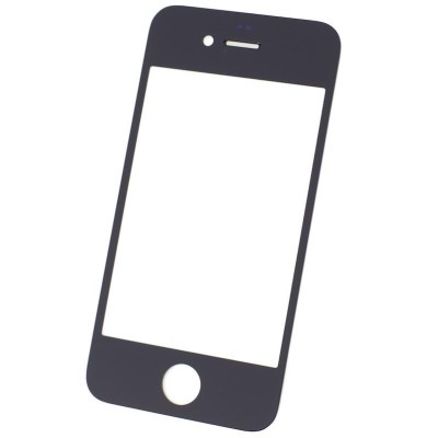 Geam Sticla iPhone 4G, iPhone 4s, Negru, AM+ foto