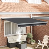 vidaXL Marchiză manuală retractabilă antracit 300x250 cm