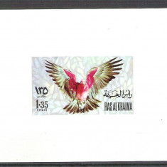 Ras al Khaima 1972 Birds, imperf. sheet, PROOFS ??, MNH N.031