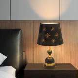 Veioza Decorativa Neagra, Inaltime 52Cm, E27