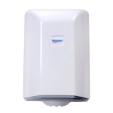 Dispenser hartie Misavan, alb, derulare centrala, plastic, 33 x 25 x 13 cm