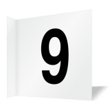 Semn de culoar proiectat numărul 9 fata verso