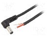Cablu alimentare DC, cabluri, DC 5,5/2,5 mufa, negru, 1,5m, WEST POL - A25-TT-C100-150BK