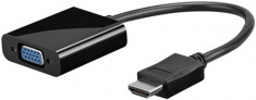 Adaptor HDMI M/VGA F, 3.5 mm negru; Cod EAN: 4040849687938 foto