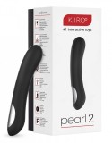 Vibrator KIIROO Pearl2 Bluetooth Control Touch-Sensitive Vibrations Silicon USB Negru 20 cm