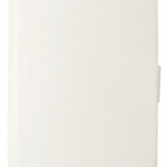 Husa tip carte cu stand alba (cu decupaj casca) pentru Lenovo A859