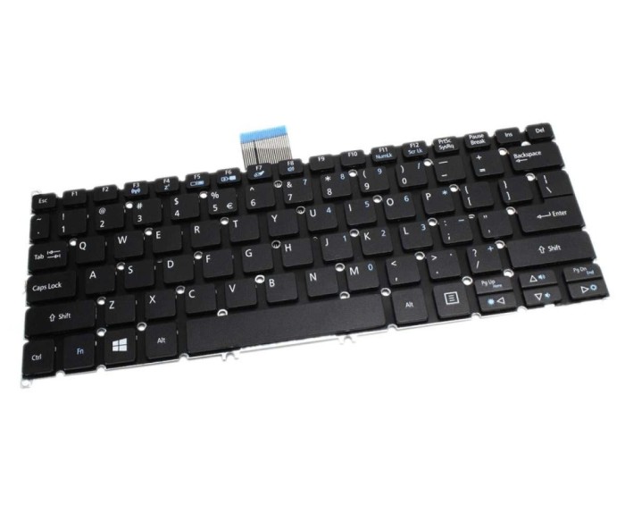 Tastatura Acer Aspire V5 132 layout US fara rama enter mic, Aspire V5 132P layout US fara rama enter mic
