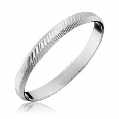 Inel din argint 925 - model perpendicular și diagonal, 2 mm - Marime inel: 55