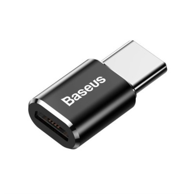 Adaptor OTG Micro-USB la Type-C, 2.4A - Baseus (CAMOTG-01) - Black foto