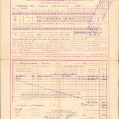 HST A2063 Poliță asigurare 1937 Prima Ardeleană Cluj filiala Arad