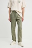 Les Deux pantaloni din in culoarea verde, drept, LDM510162