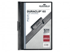 Dosar plastic Duraclip 60 Durable negru foto