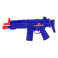 Arma de jucarie pentru copii, model mitraliera de politie, 36x3x17 cm , albastru foto