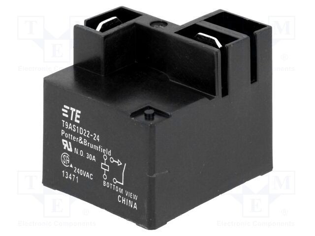 Releu electromagnetic SPST-NO 24VDC 30A TE Connectivity T9A PCB 1W