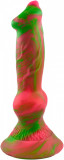 Dildo No.14 Fantasy Beasts, Silicon Premium, Rosu/Verde, 18 cm