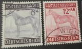 Seria Completă Germania Deutsches Reich 1943 - Marele Premiu de Hipism Viena Freudenau, Cai de Rasă, 2v, Ștampilată -A333, Stampilat