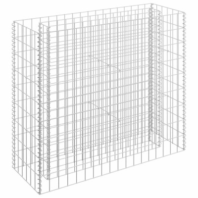 Strat inaltat gabion, 90 x 30 x 90 cm, otel galvanizat foto
