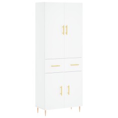 Dulap inalt, alb, 69,5x34x180 cm, lemn compozit