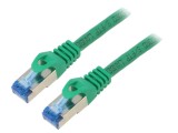 Cablul patch S/FTP 6a CCA LSZH verde 3m 26AWG