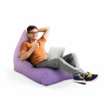 Fotoliu Puf Bean Bag tip Lounge topografic mov, Updeco