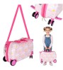 Geanta de calatorie pentru copii cu roti, tip bagaj de mana, model Unicorn, 47 x 32 x 25 cm