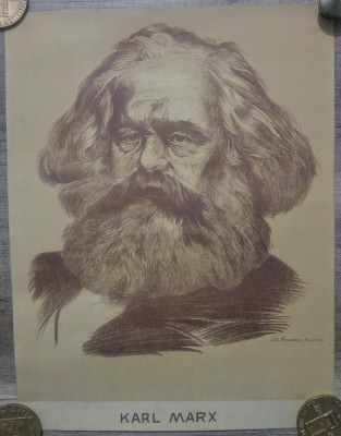 Portretul lui Karl Marx// Lito Neumann, Bucuresti foto