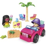 Cumpara ieftin Set de constructie Mega Construx Barbie, Aventura la plaja, 70 piese si 10 accesorii
