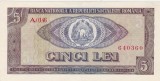 Bancnotă Rom&acirc;nia 5 lei 1966, RSR, seria A.0146, numismatică