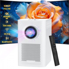 Videoproiector Portabil VisionHub&reg;, suport 6K, cu Android, Wi-Fi si Bluetooth, Proiector cu rezolutie 1280x720p HD, Proiectie Ajustabila pana la 150 I