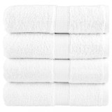 vidaXL Prosoape de baie premium SOLUND, 4 buc., albe, 30 x 30 cm, 600 g/m&sup2;