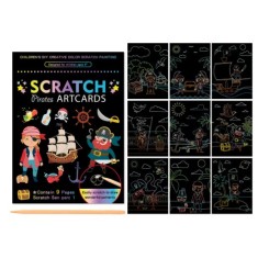 Set 9 pagini de colorat pentru copii - model pirati foto