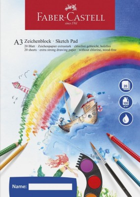 BLOC DESEN A3 20 FILE 100G/MP FABER-CASTELL foto