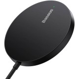 Incarcator wireless Baseus Simple Mini3 15W, magnetic, compatibilitate smartphones, Cablu Type-C la Type-C inclus, negru