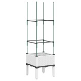 Cumpara ieftin Jardiniera de gradina cu spalier, alb, 40x40x142,5 cm, PP