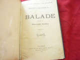 Balade - culese de George Cosbuc - Ed.IIa-1922 Casei Scoalelor ,166 pag ,legata